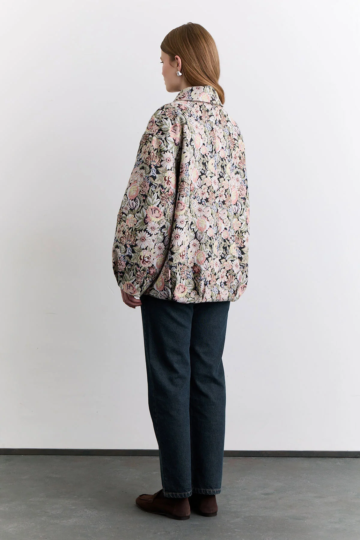 Jacquard Pattern Statement Jacket Powder - Image 8
