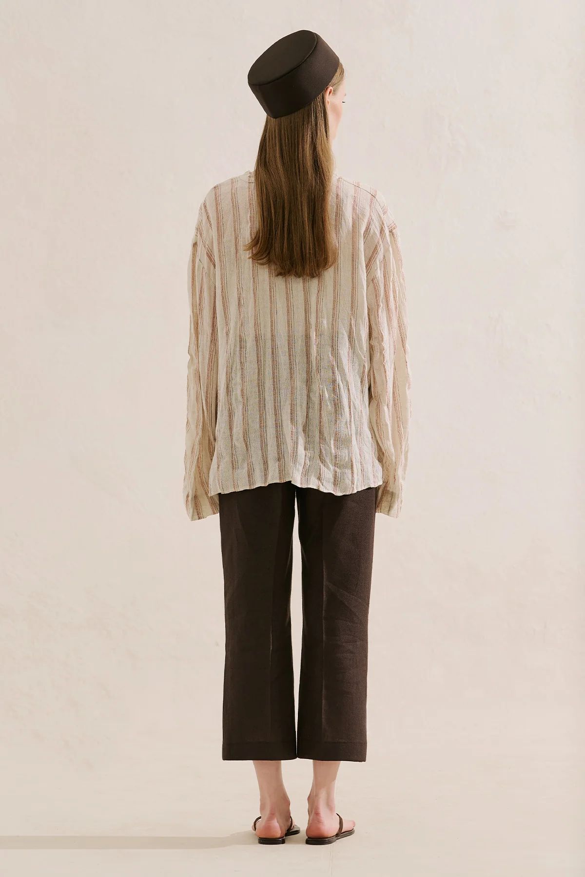 Linen Blend Knot Detail Blouse Tile - Image 9
