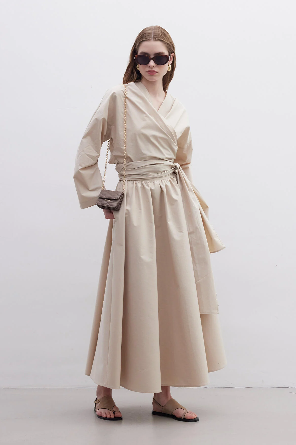 Kimono Style Premium Shirt Camel - Image 4