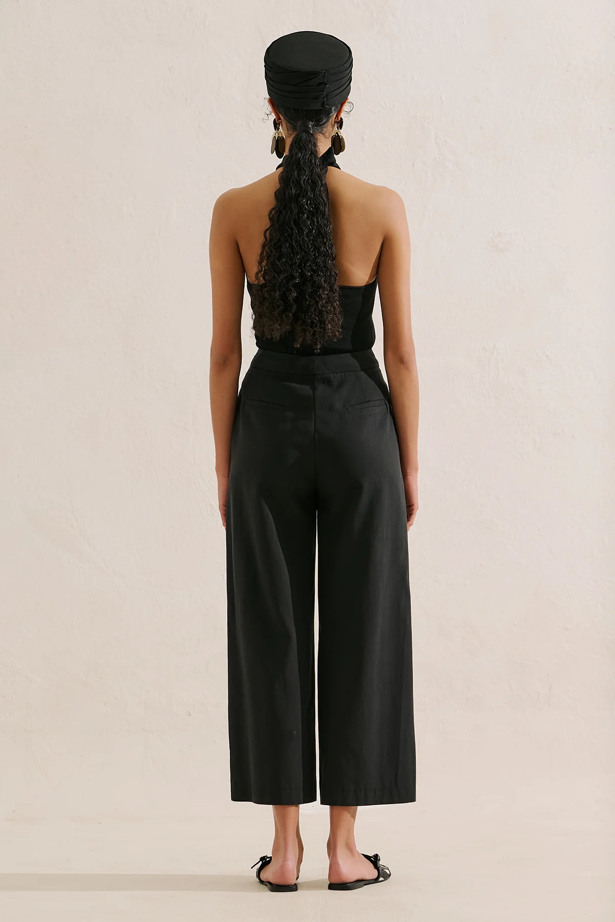 Classic Wide Leg Shorts Black - Image 6