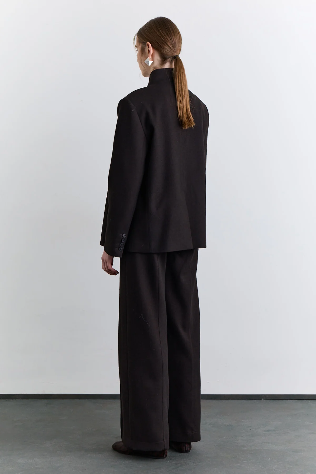 Classic Pleated Trousers Brown - Image 14