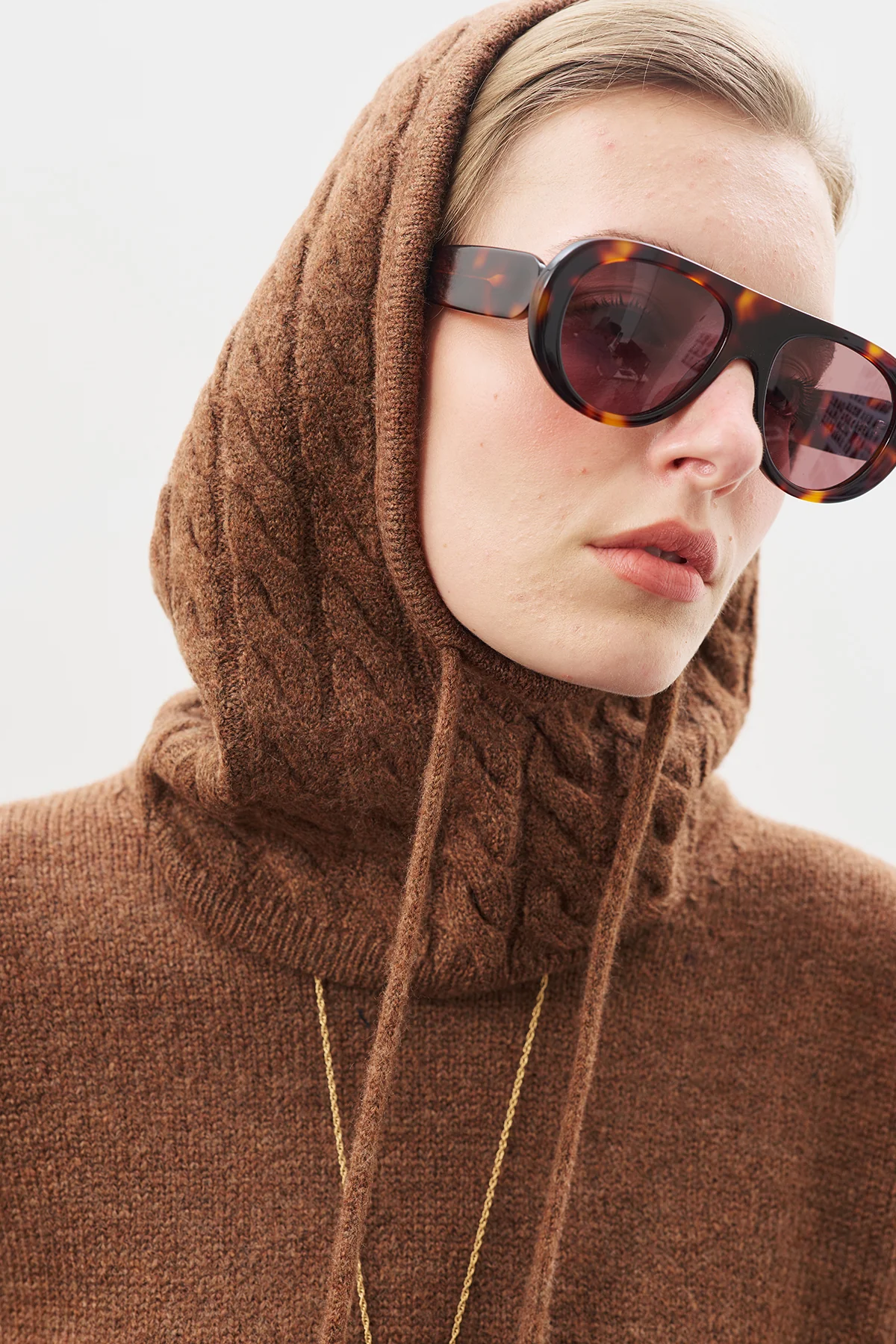 Knit Balaclava Warm Brown - Image 4