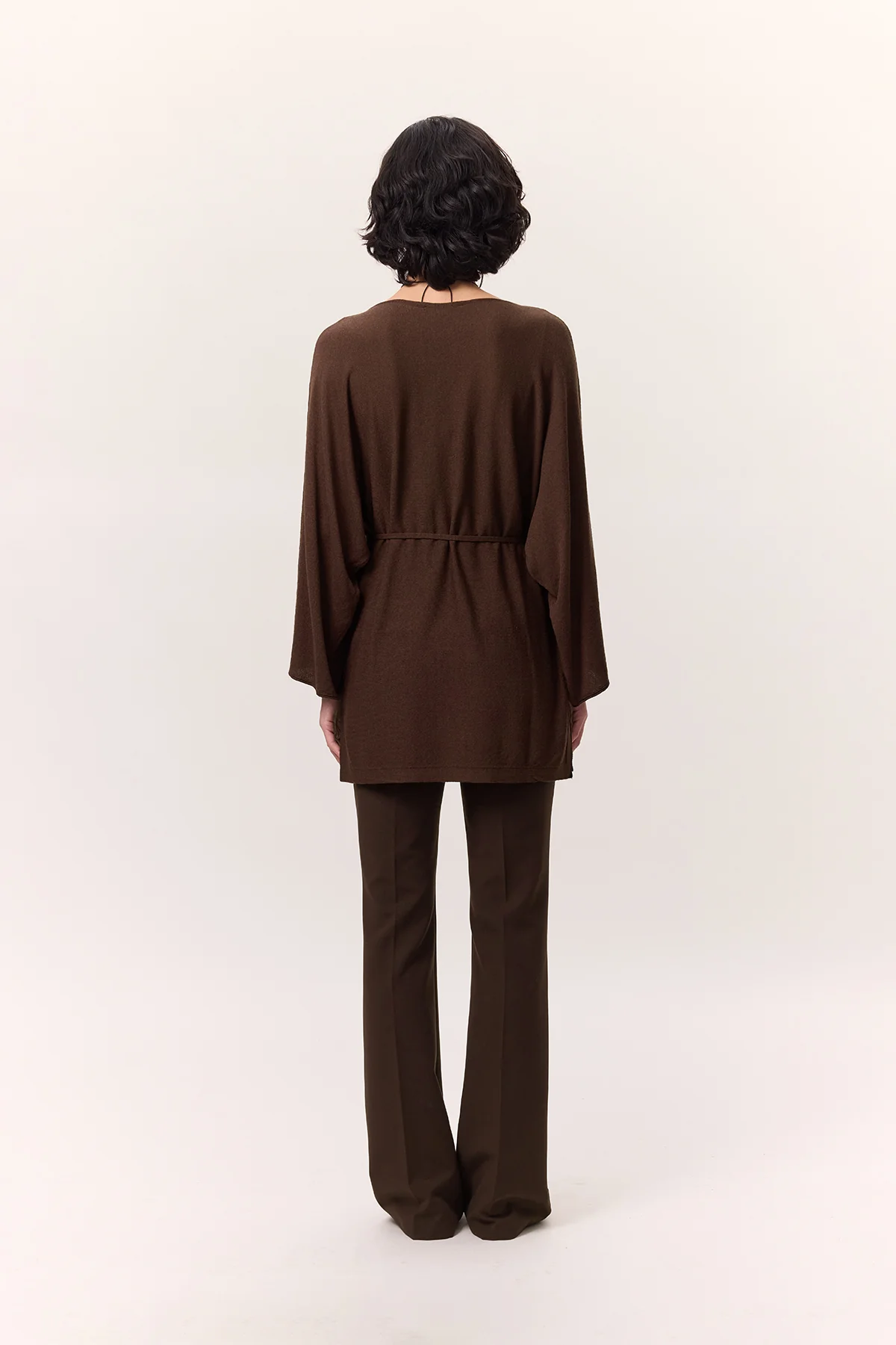 Knit Belted Tunic Brown - Image 6