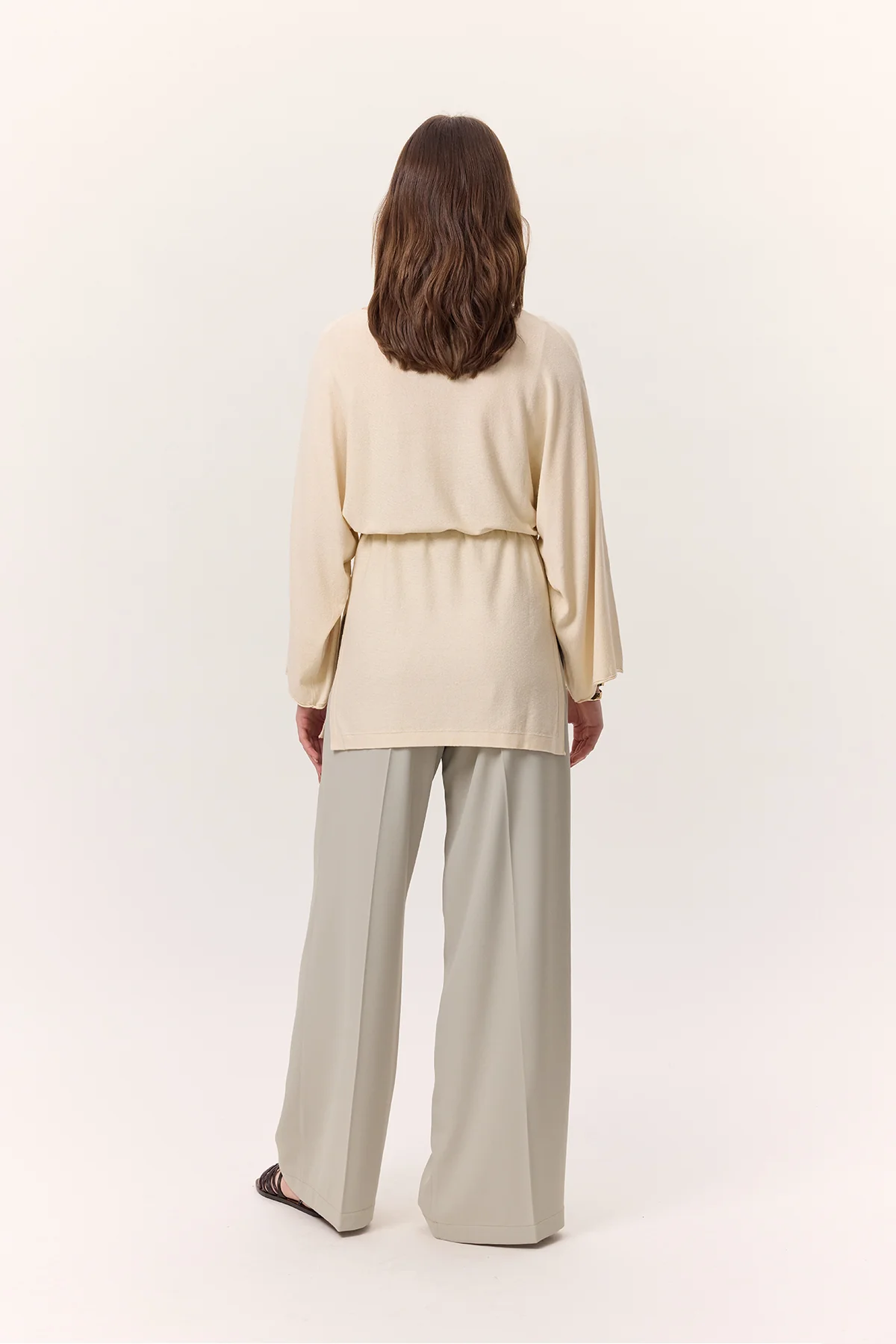 Knit Belted Tunic Vanilla - Image 7