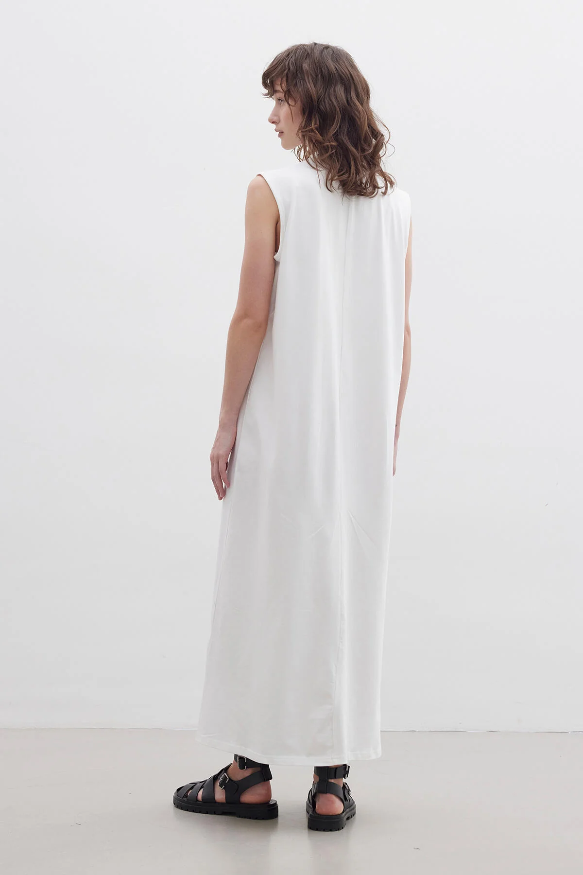 Knitted Lining Dress Ecru - Image 4