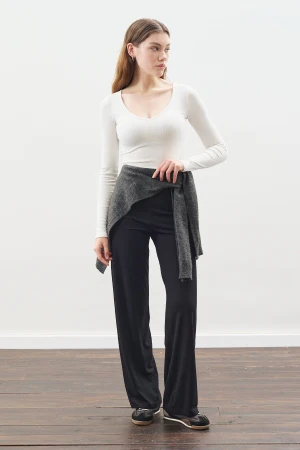 Knotted Trouser Set Black - Image 5