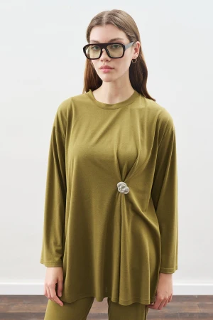 Knotted Trouser Set Green - Image 3