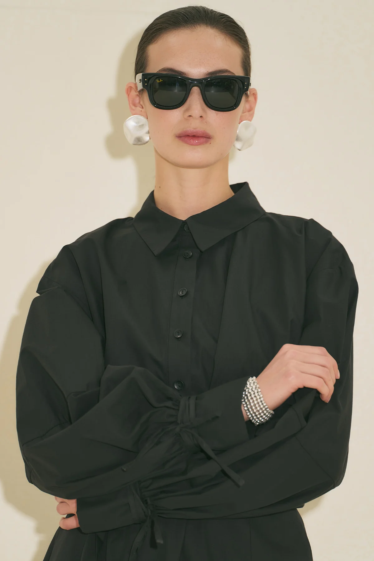Labeca Tie Front Shirt Black - Image 6