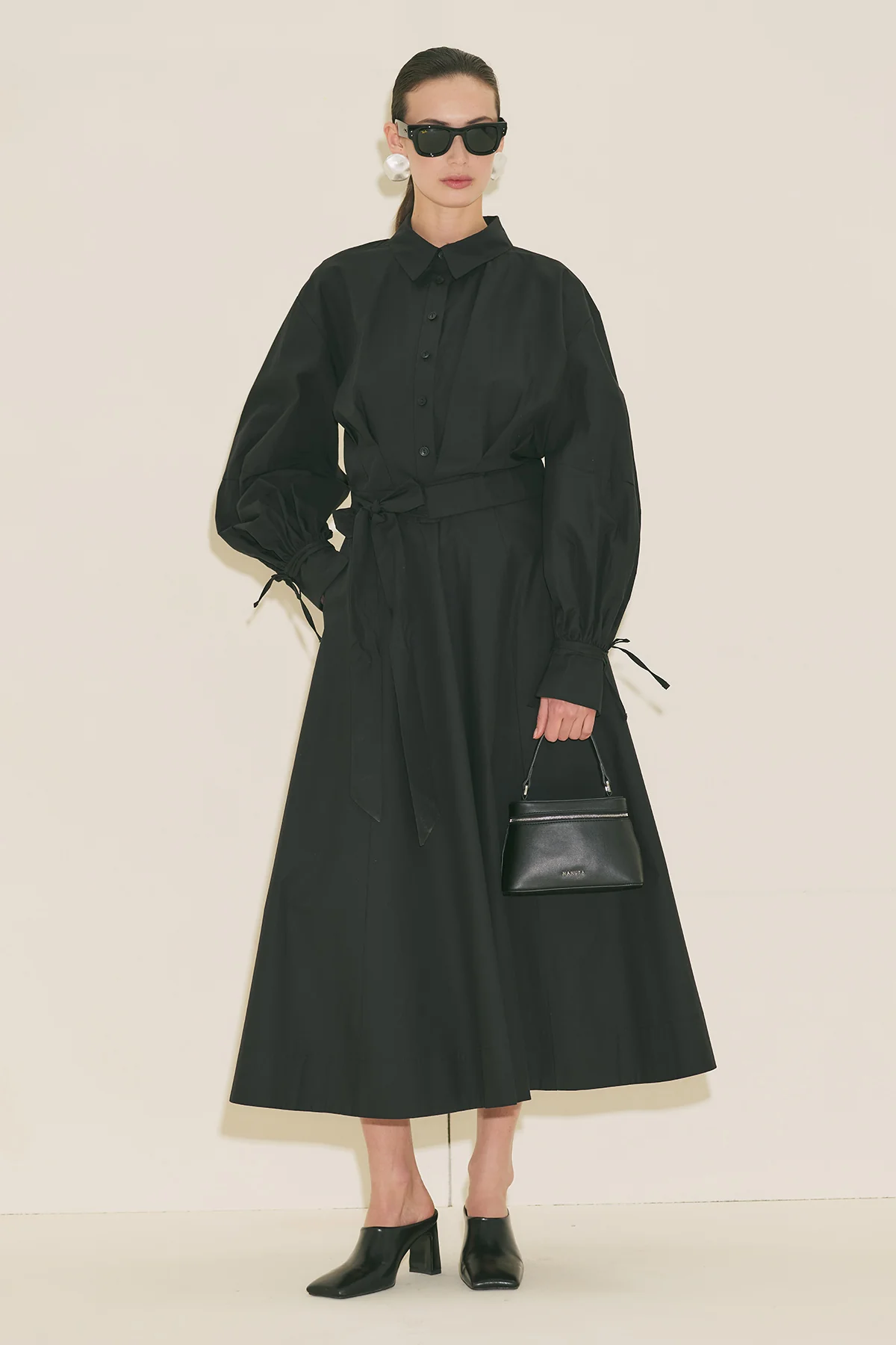 Labeca Tie Front Shirt Black - Image 9
