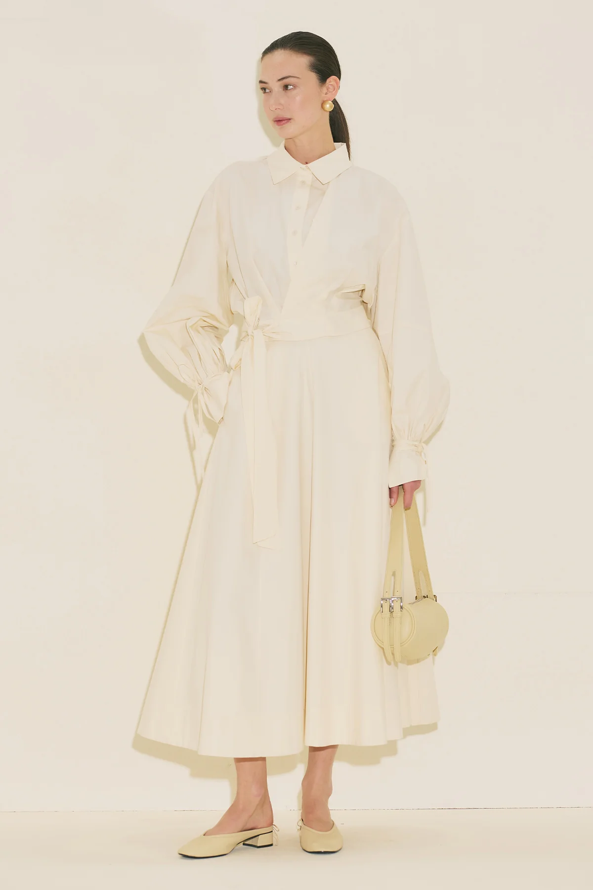 Labeca Tie Front Shirt Vanilla - Image 4