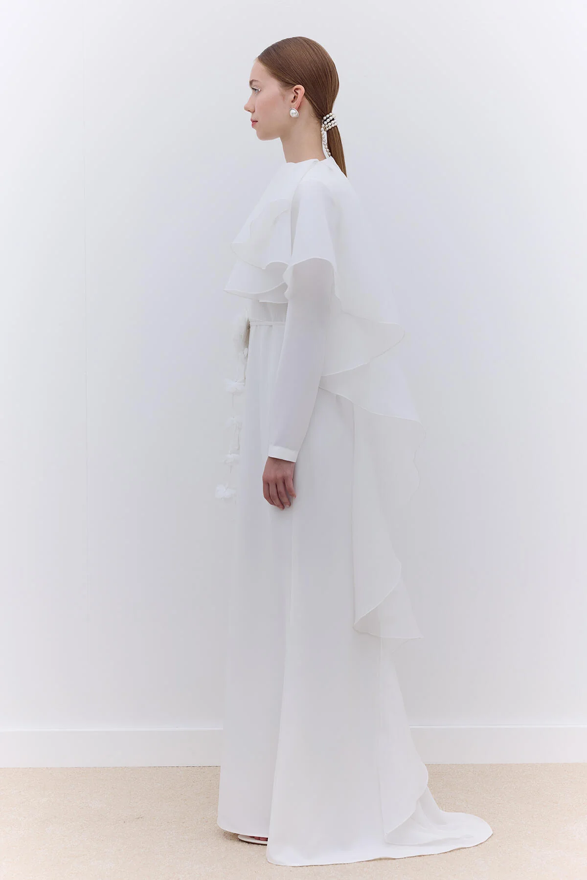 Laura Evening Dress Ecru - Image 5