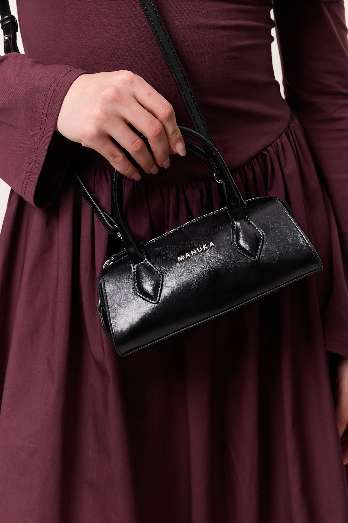Leather Polo Mini Bag Black - Image 2
