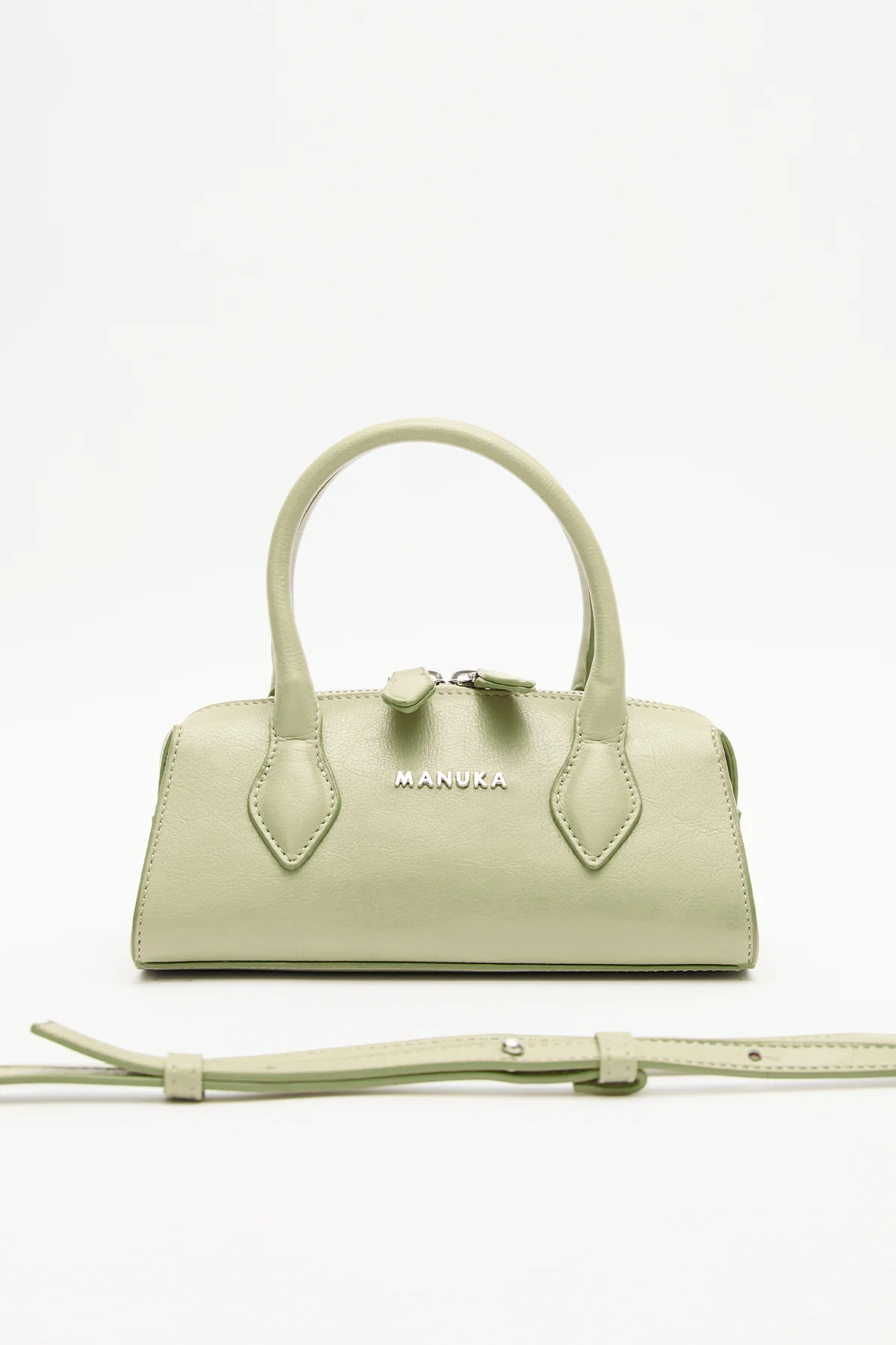 Leather Polo Mini Bag Green - Image 5