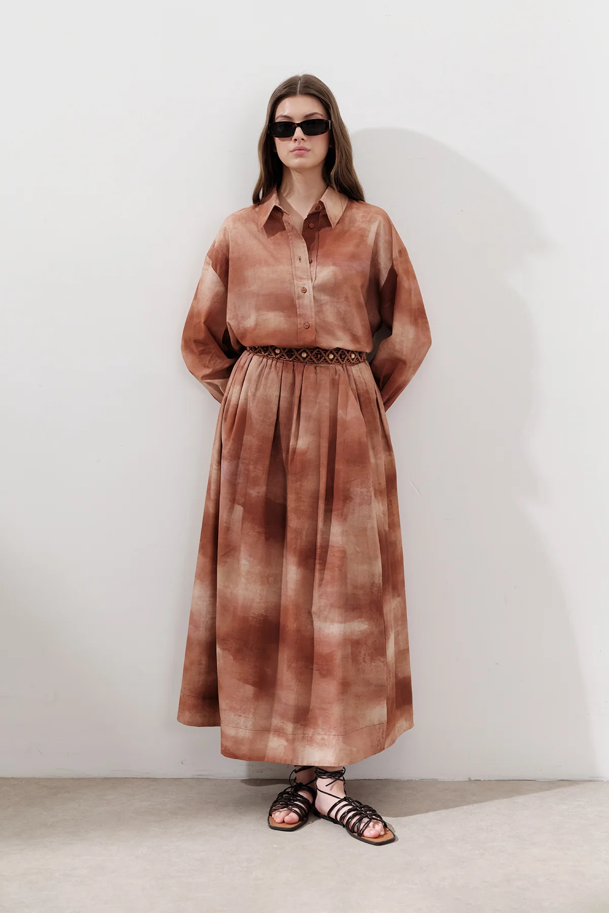 Lightweight Patterned Cotton Skirt Tile