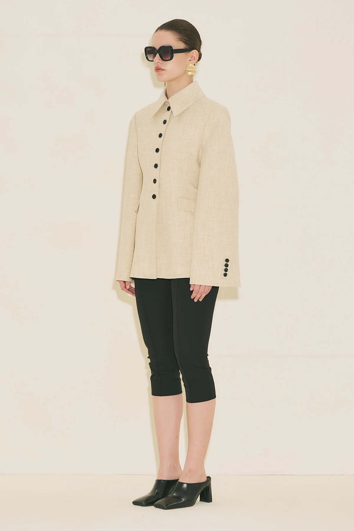 Limited Edition Fitted Blazer Beige - Image 11