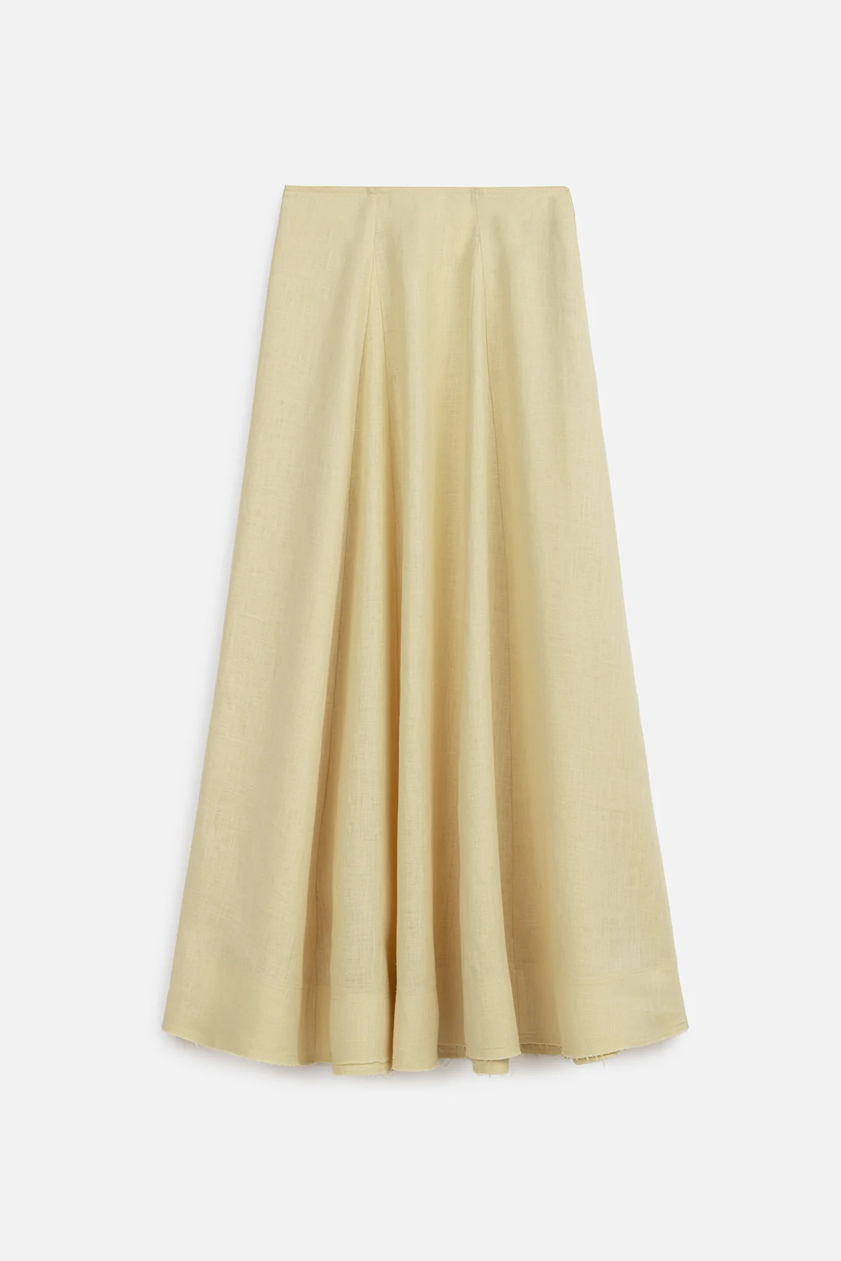 Linen Panel Skirt Yellow - Image 2