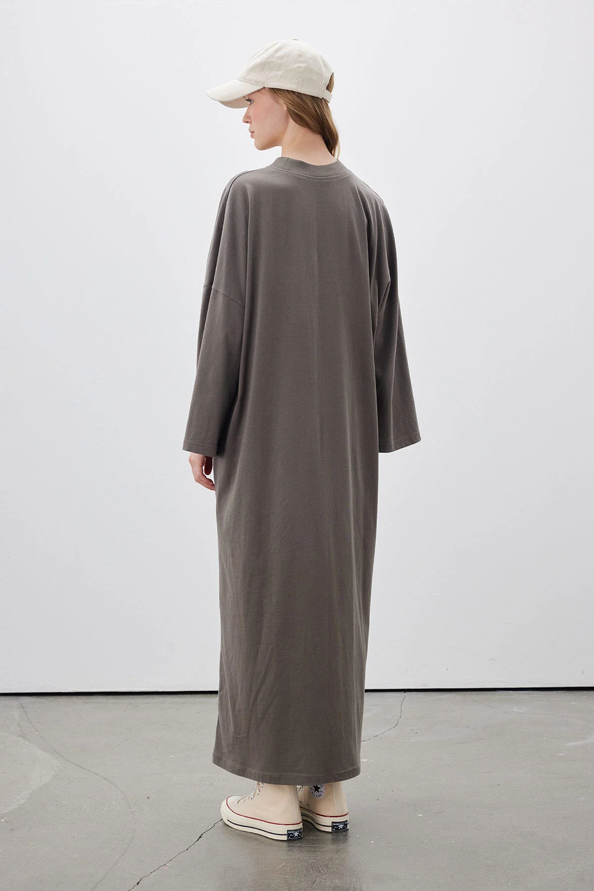Long Oversized Dress Anthracite - Image 6