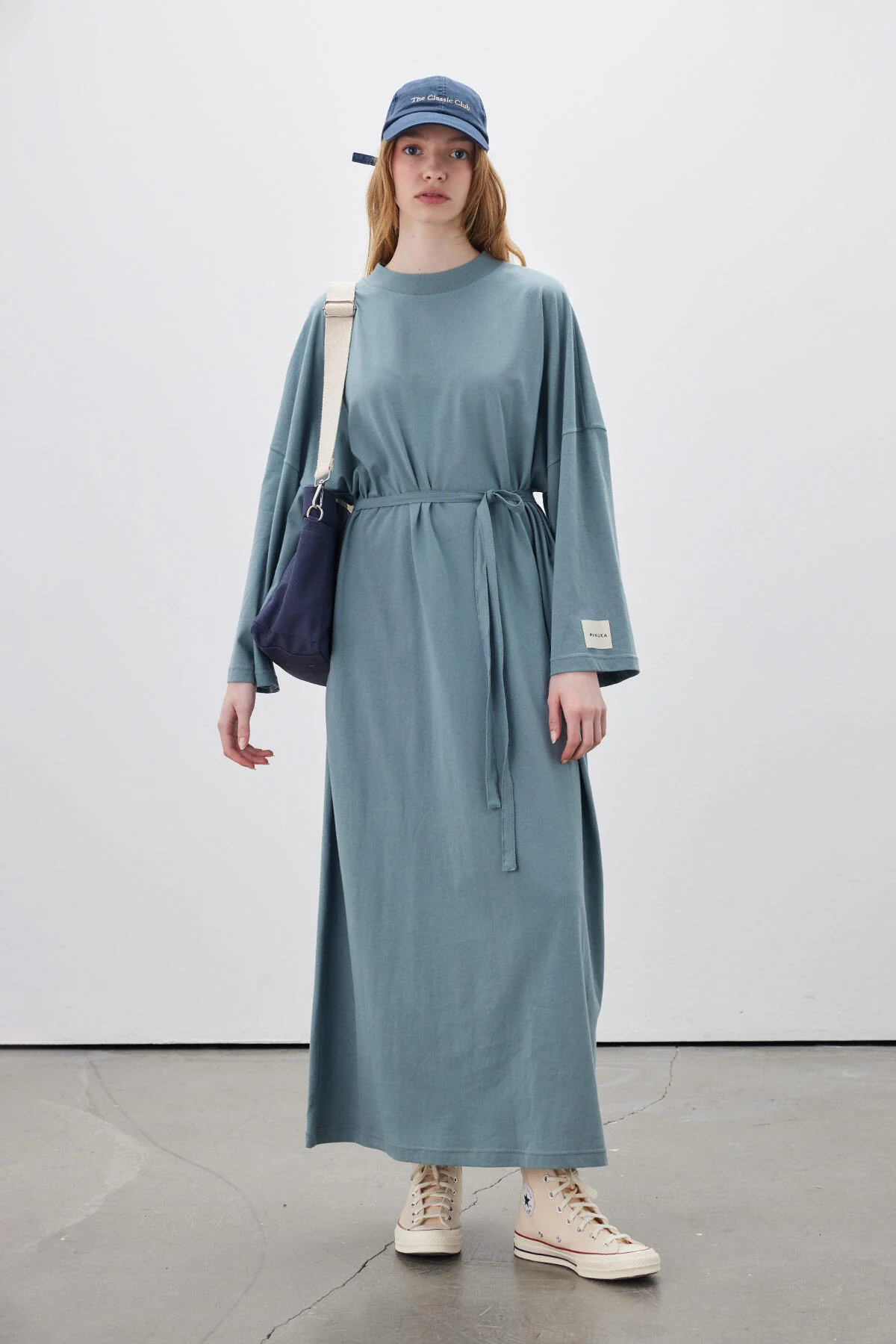 Long Oversized Dress Blue - Image 2