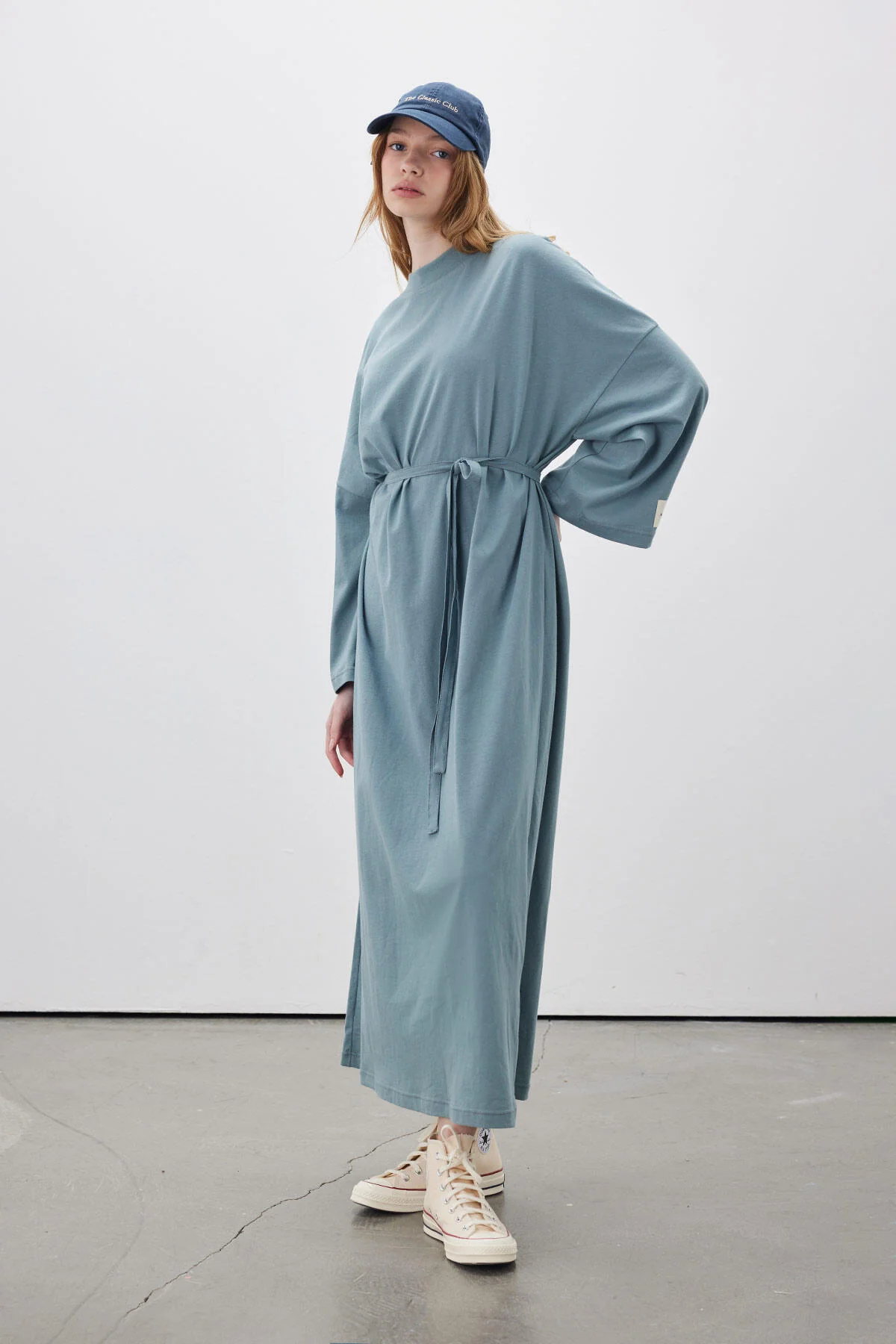 Long Oversized Dress Blue - Image 5