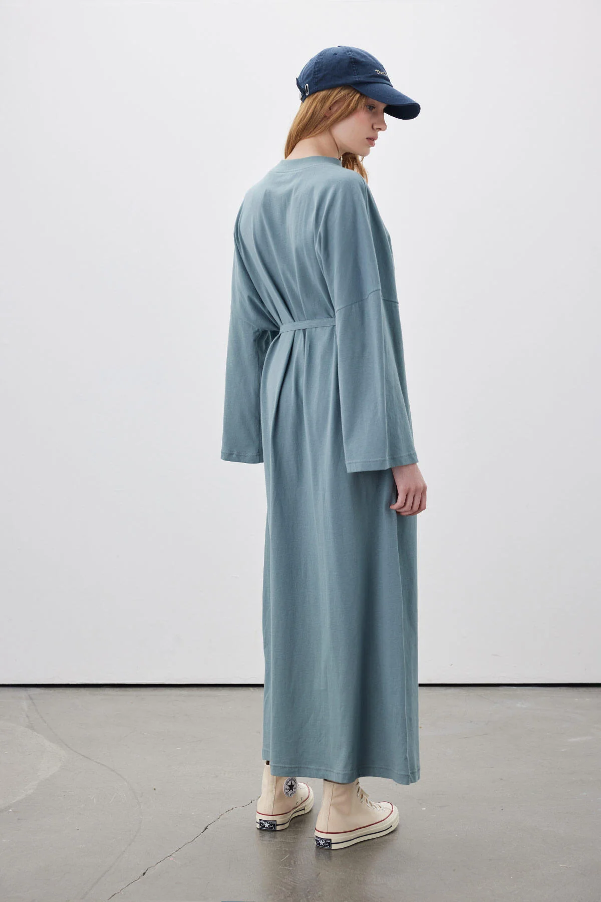 Long Oversized Dress Blue - Image 6