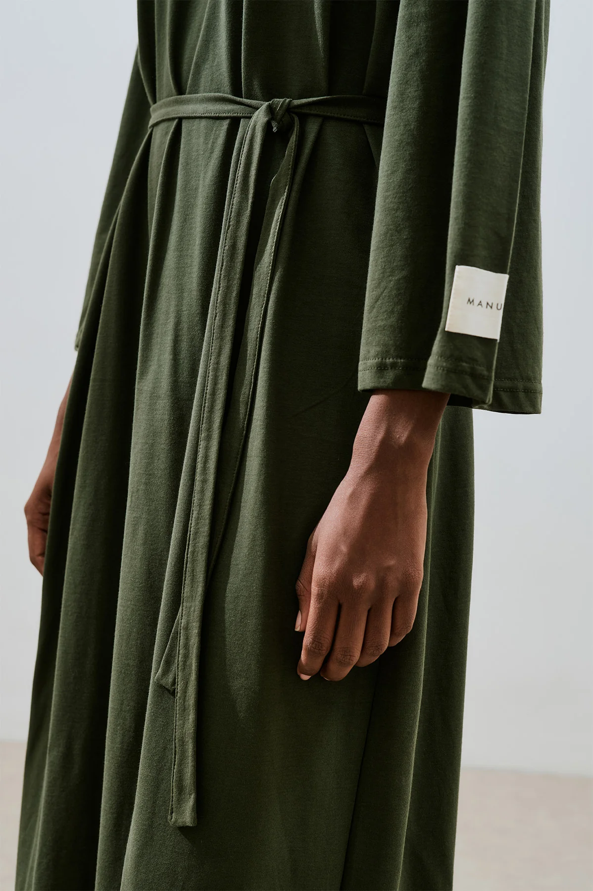 Long Oversized Dress Dark Green - Image 6