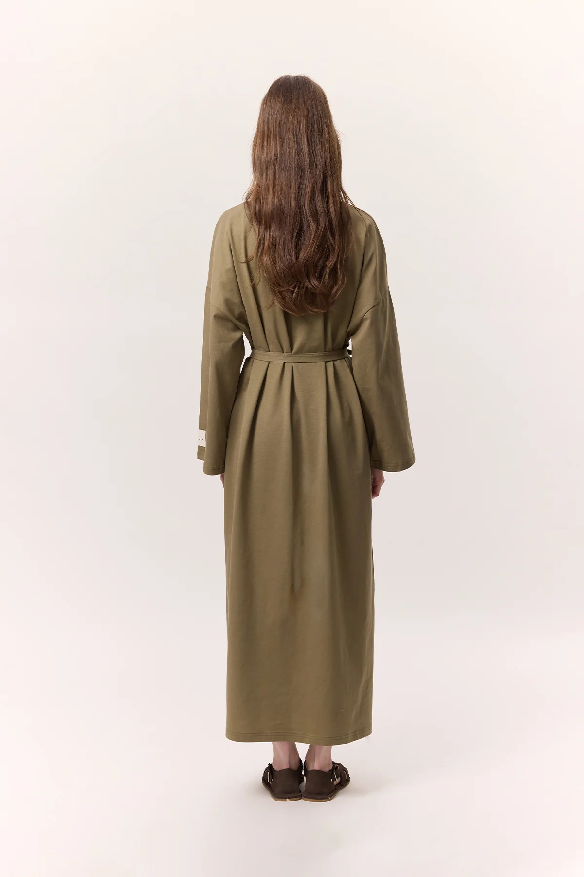 Long Oversized Dress Khaki - Image 6