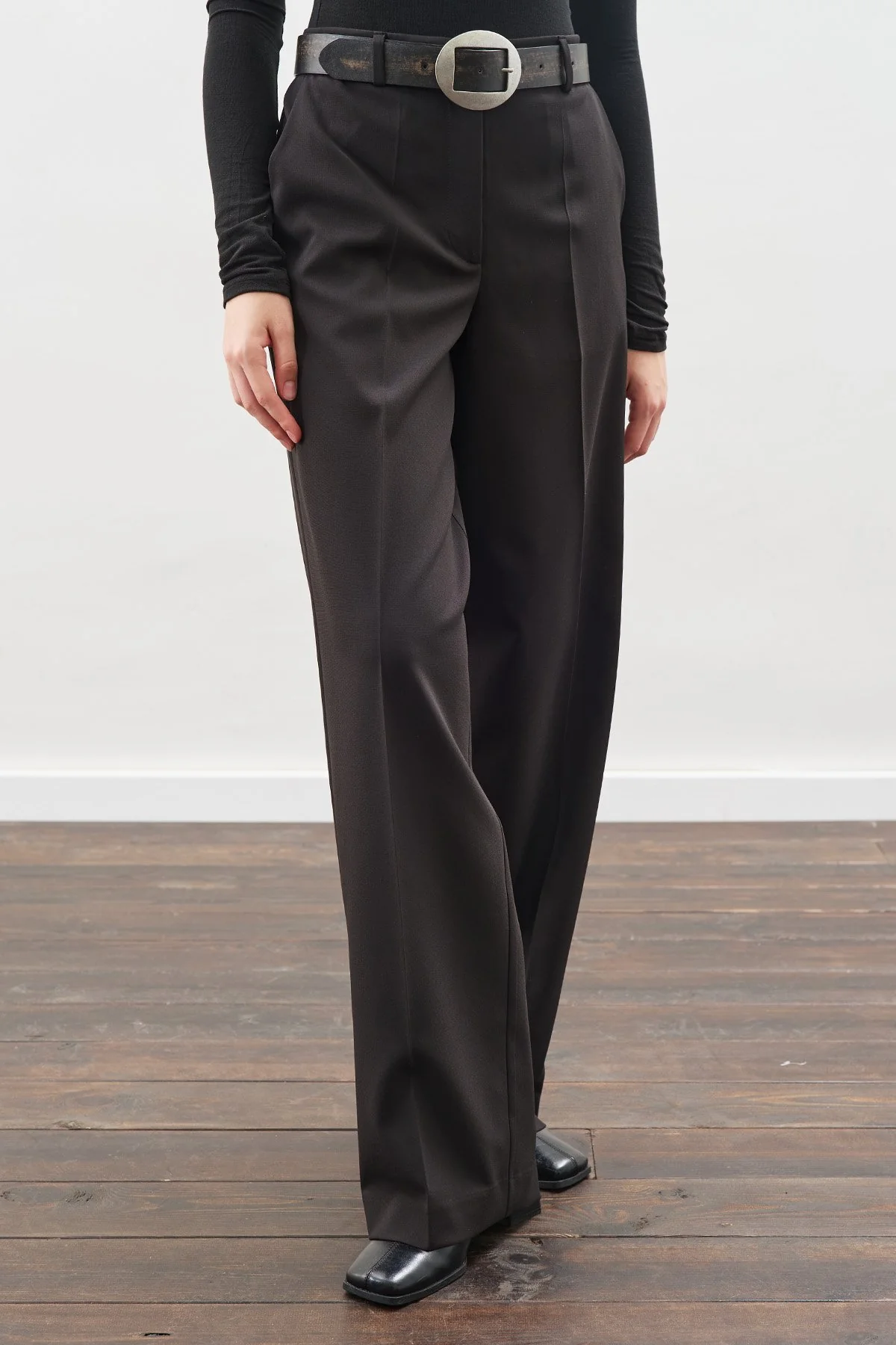 Long Straight Trousers Black - Image 6
