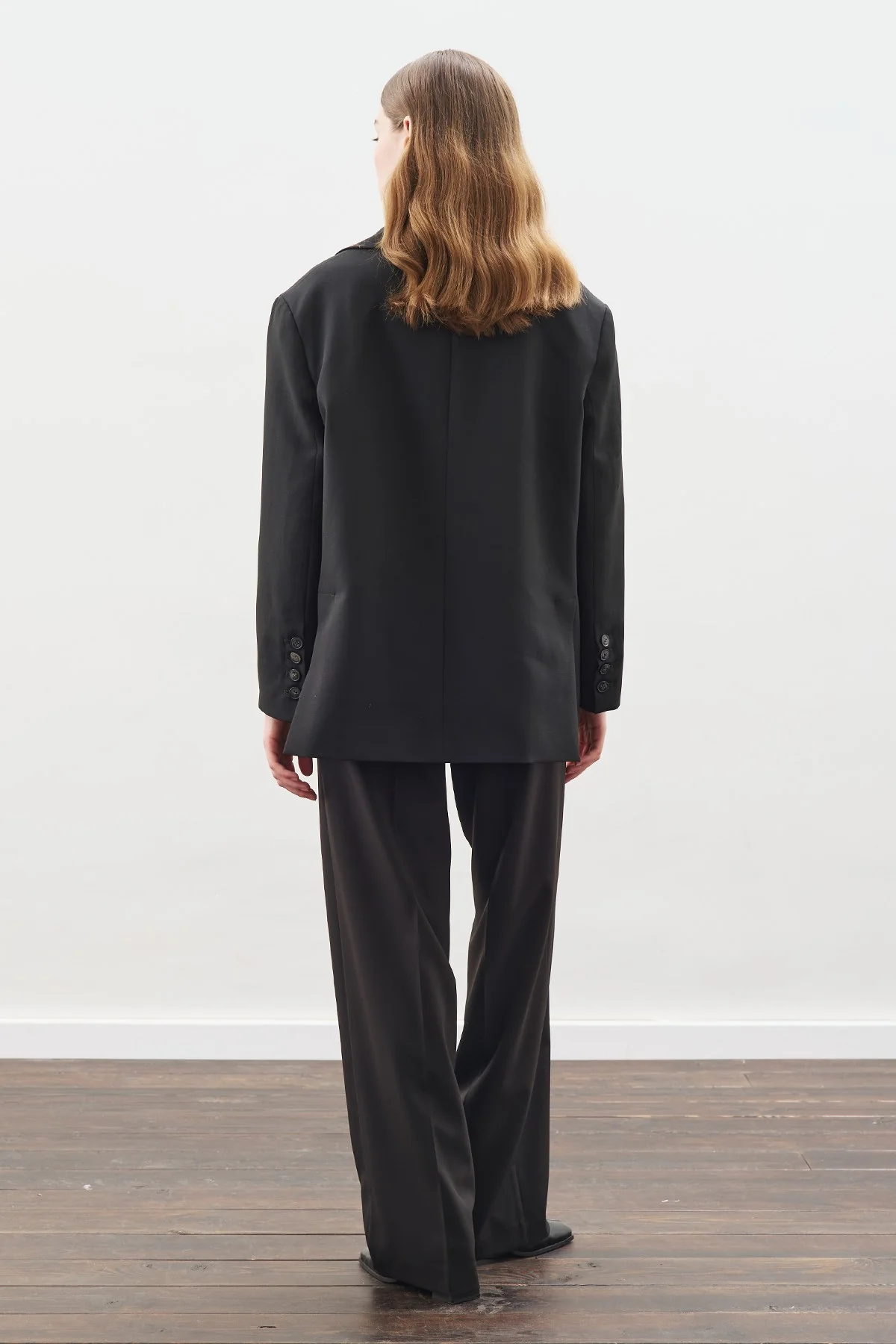 Long Straight Trousers Black - Image 8