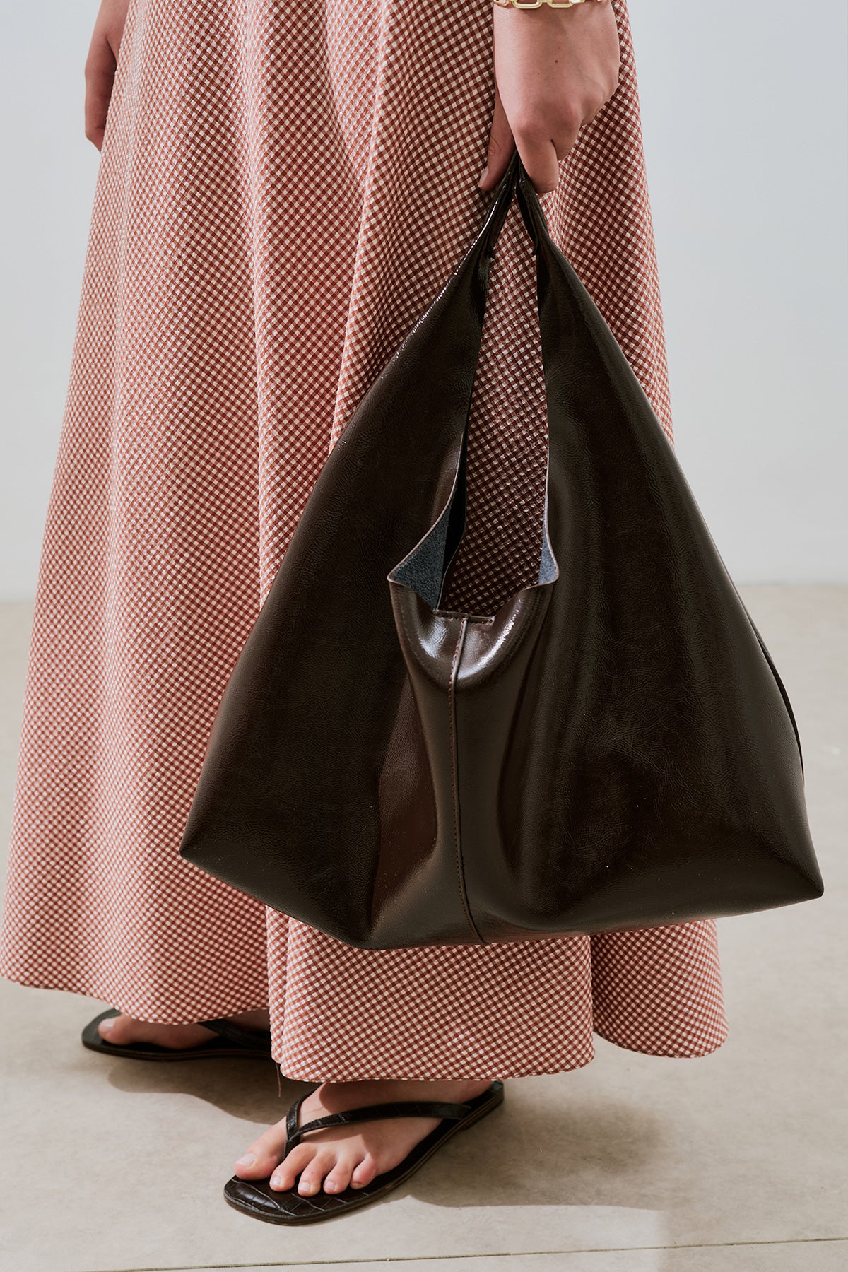 Luna Tote Bag Dark Brown - Image 3