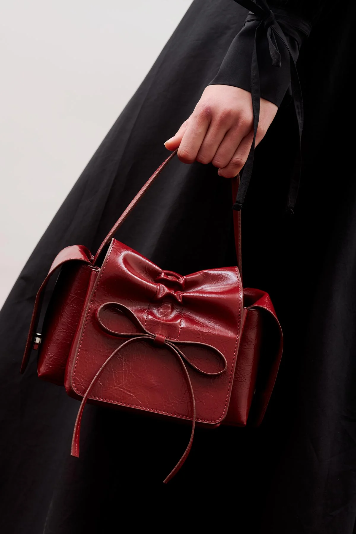 Lyra Bow Bag Burgundy - Image 6