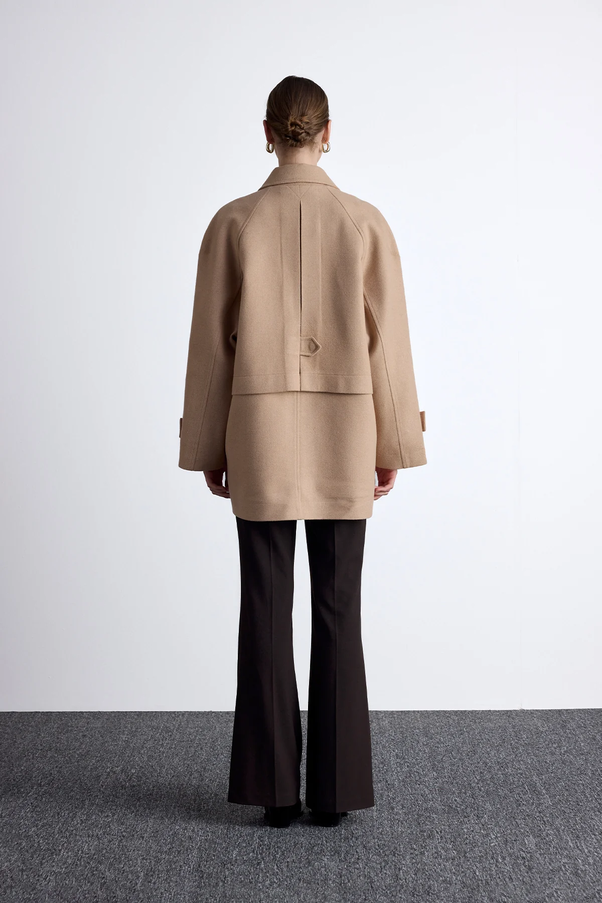 Mari Double Breasted Trench Coat Camel - Image 14
