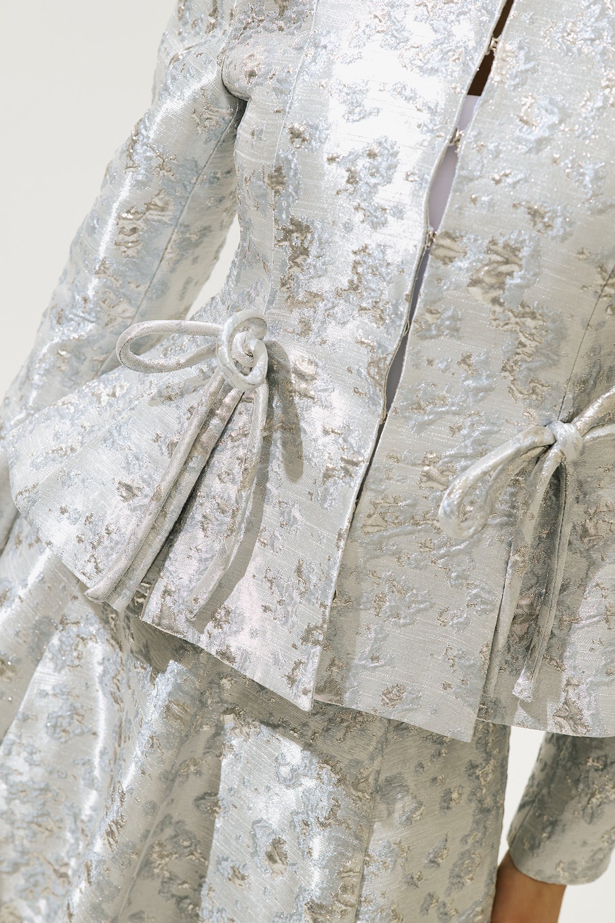 Mary Jacquard Evening Blazer Blue - Image 7
