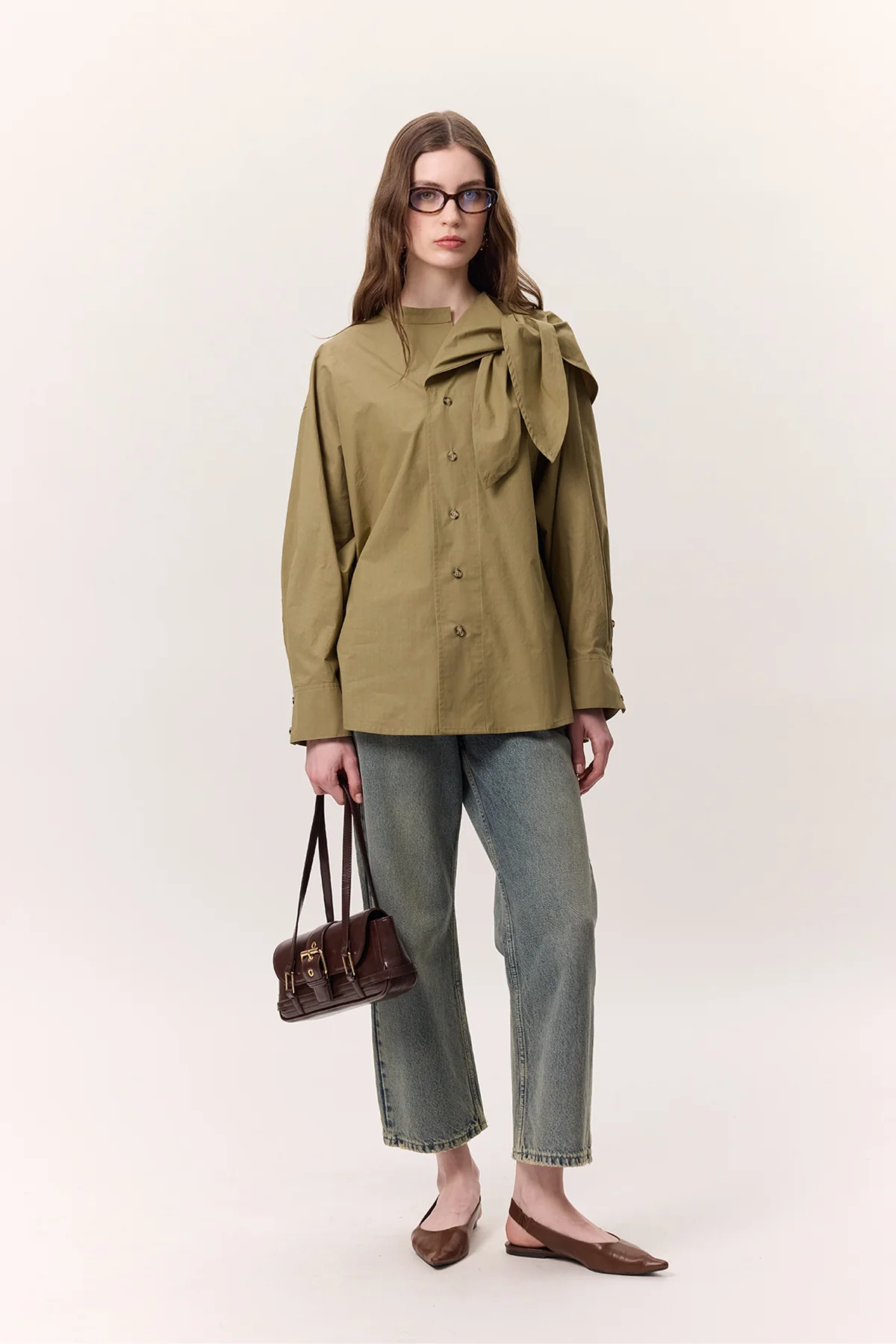 Mica Baguette Bag Brown - Image 3