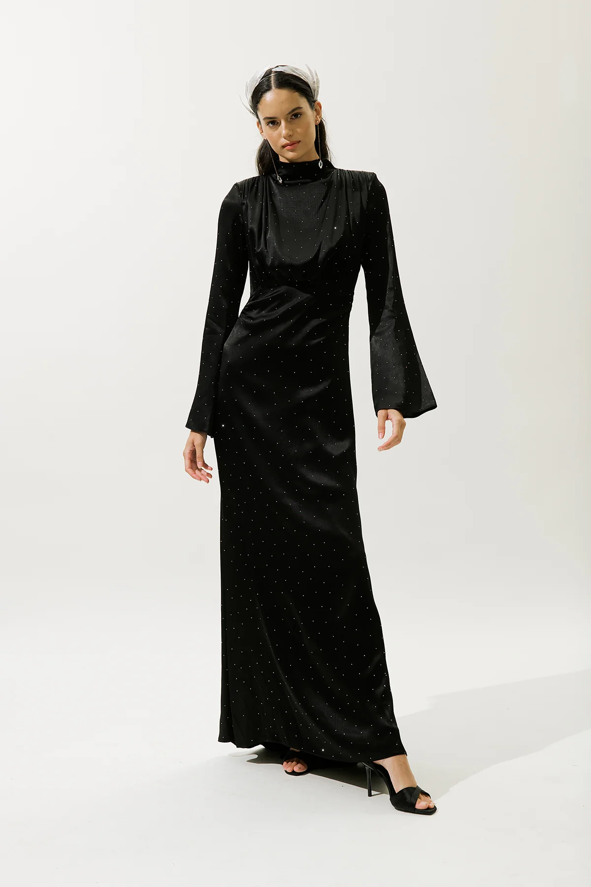 Mila Embellished Evening Dress Black - Image 4