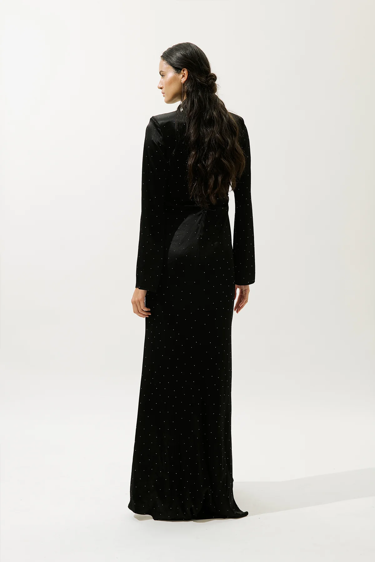 Mila Embellished Evening Dress Black - Image 8