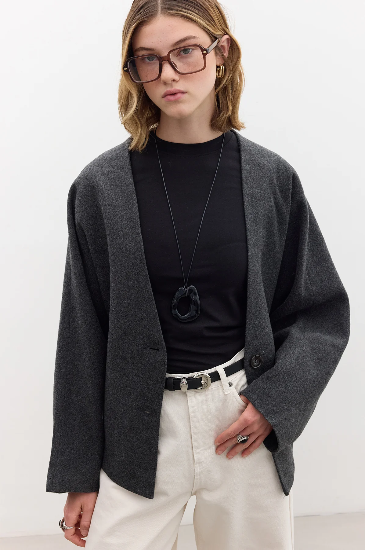 Milana Cachet Coat Anthracite - Image 2