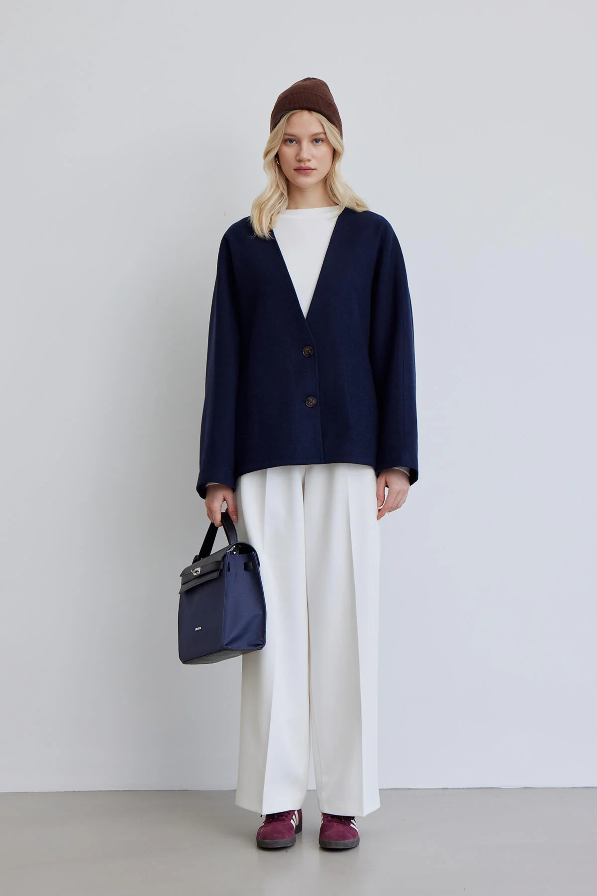 Milana Cachet Coat Navy Blue - Image 4