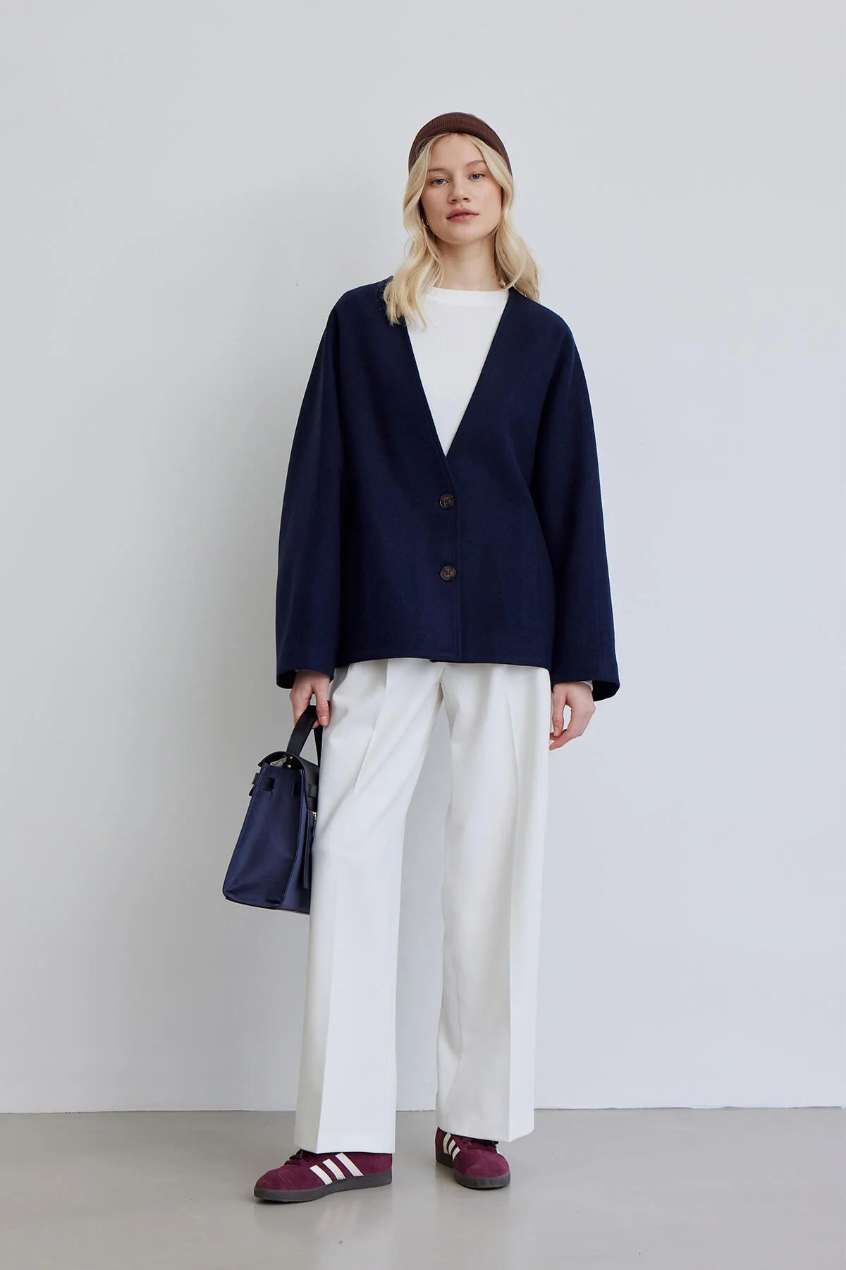 Milana Cachet Coat Navy Blue - Image 5