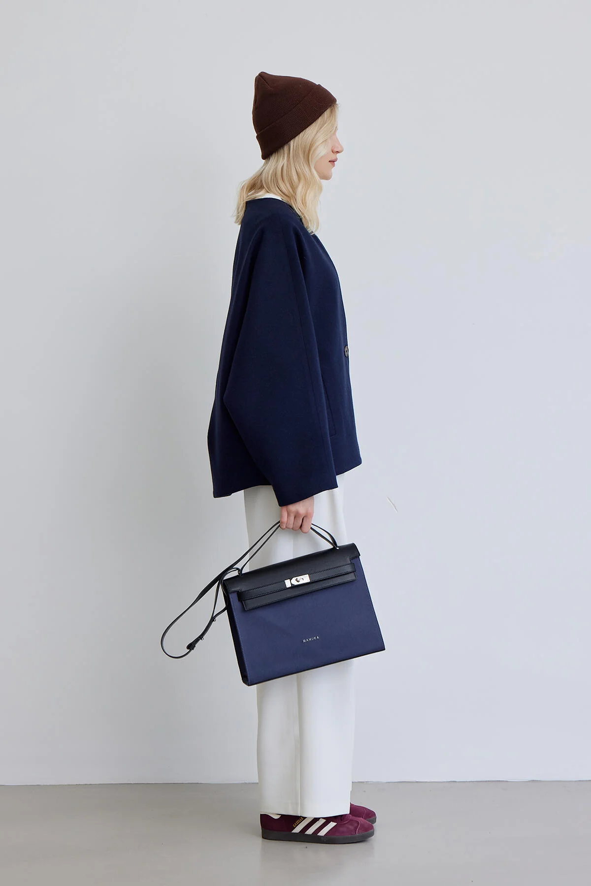 Milana Cachet Coat Navy Blue - Image 7