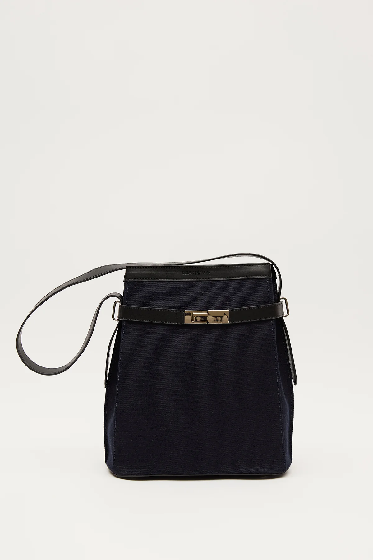Milo Canvas Baguette Bag Navy Blue - Image 8