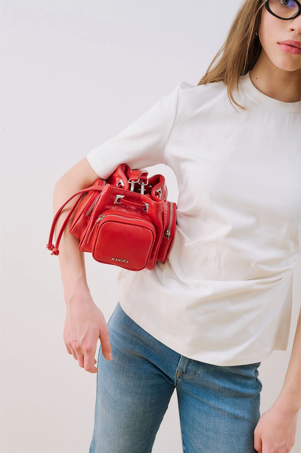 Minka Multi Pocket Bag Red - Image 2