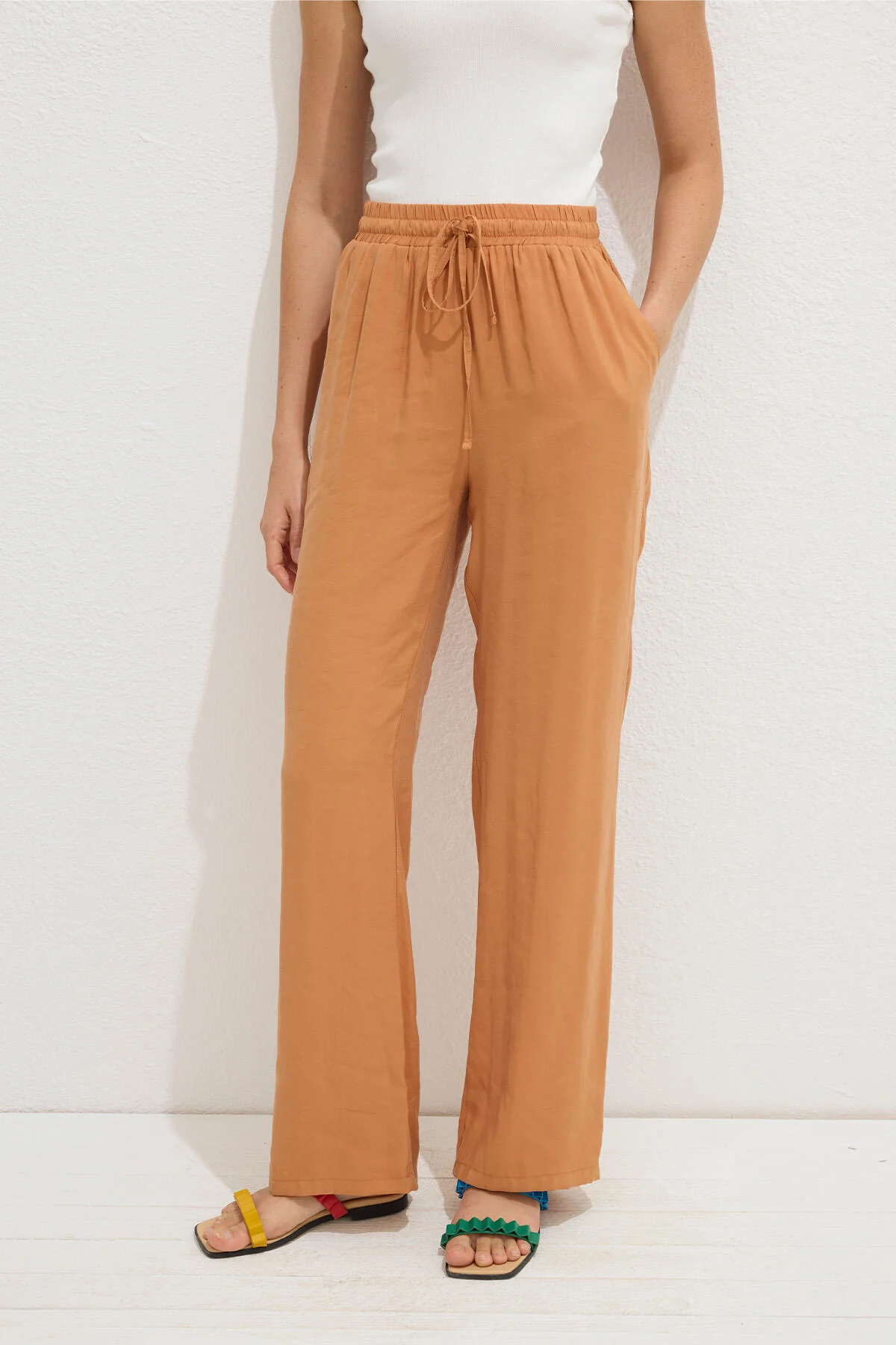 Modal Comfort Trousers Orange - Image 5