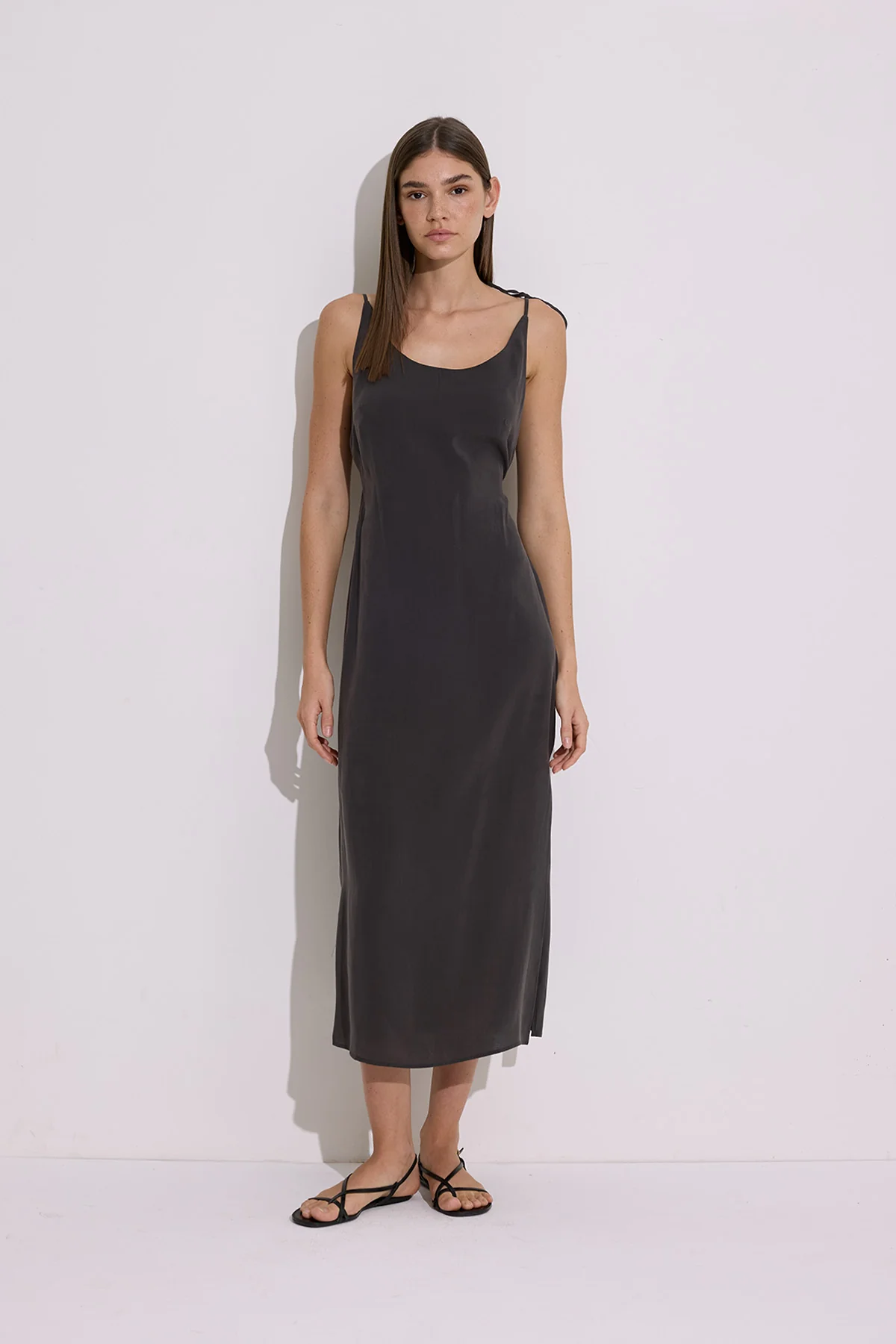 Modal Sleeveless Dress Anthracite - Image 5