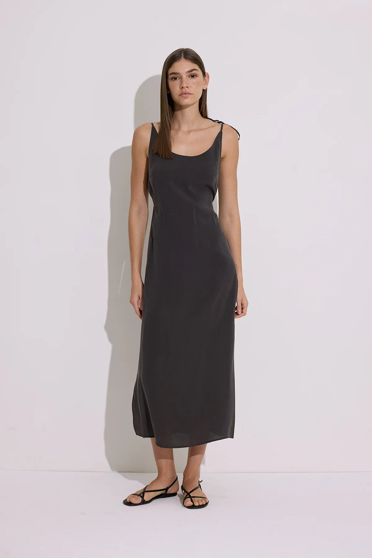 Modal Sleeveless Dress Anthracite - Image 7