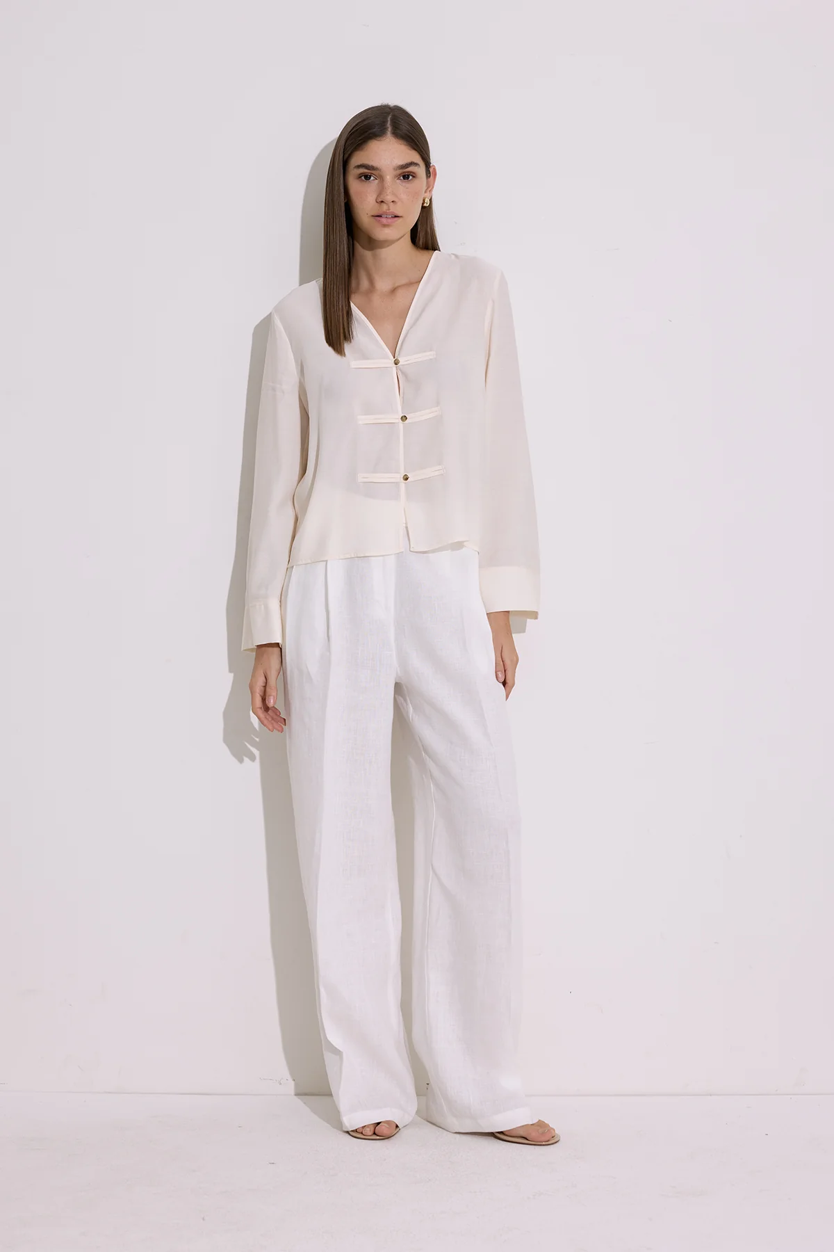 Modal Wide Sleeve Blouse Ecru