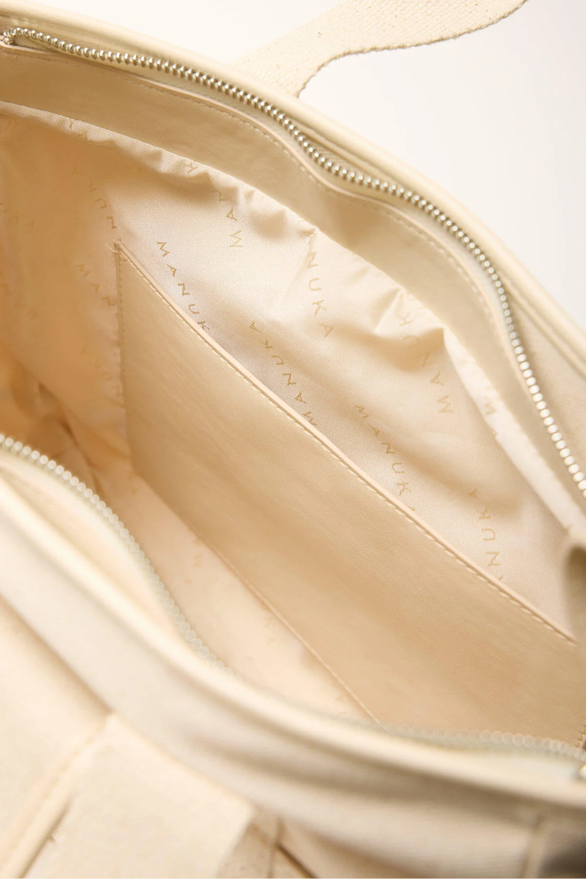 Multi-Pocket Midi Canvas Bag Natural - Image 8