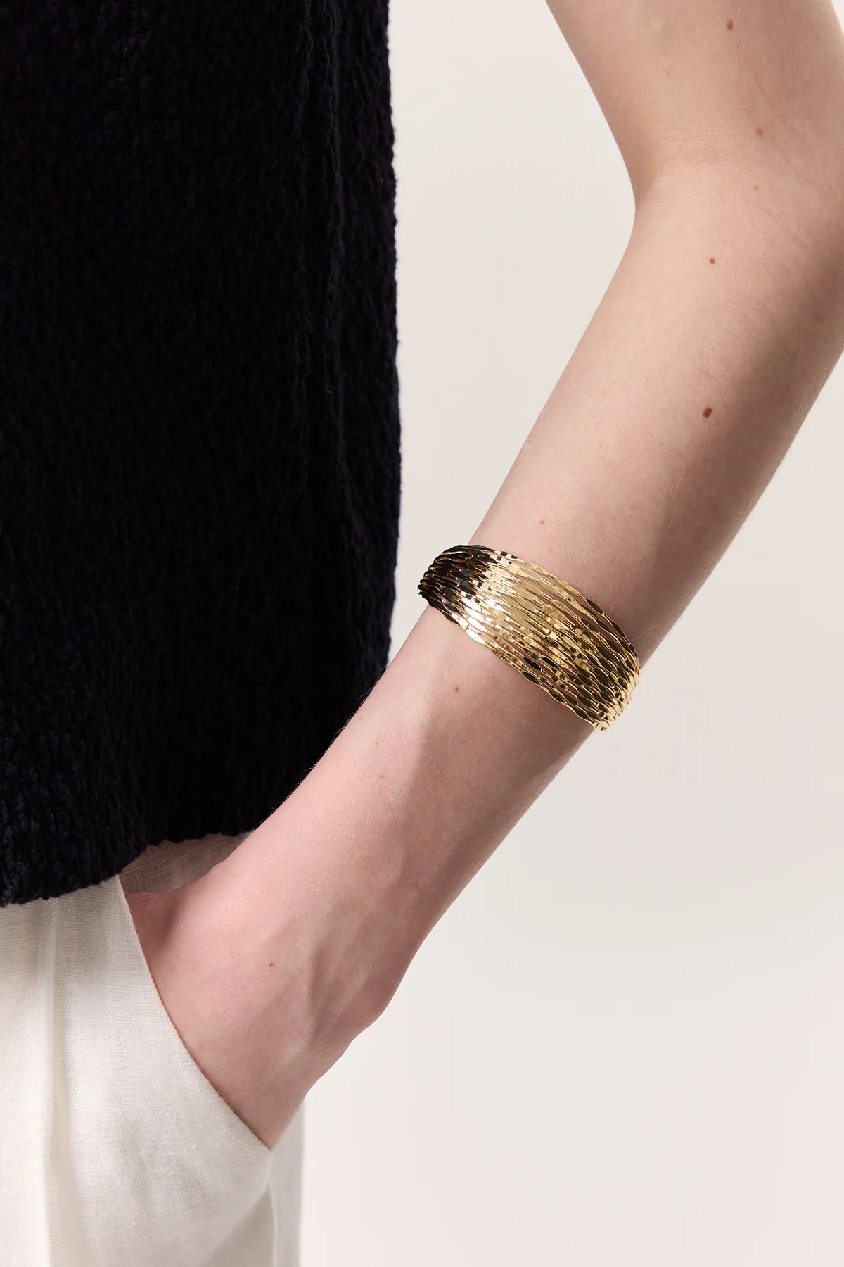 Multi-Wire Cuff Bracelet Gold - Image 2