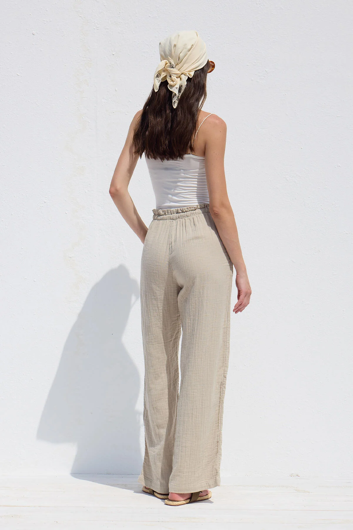Muslin Relaxed Pants Sand - Image 9