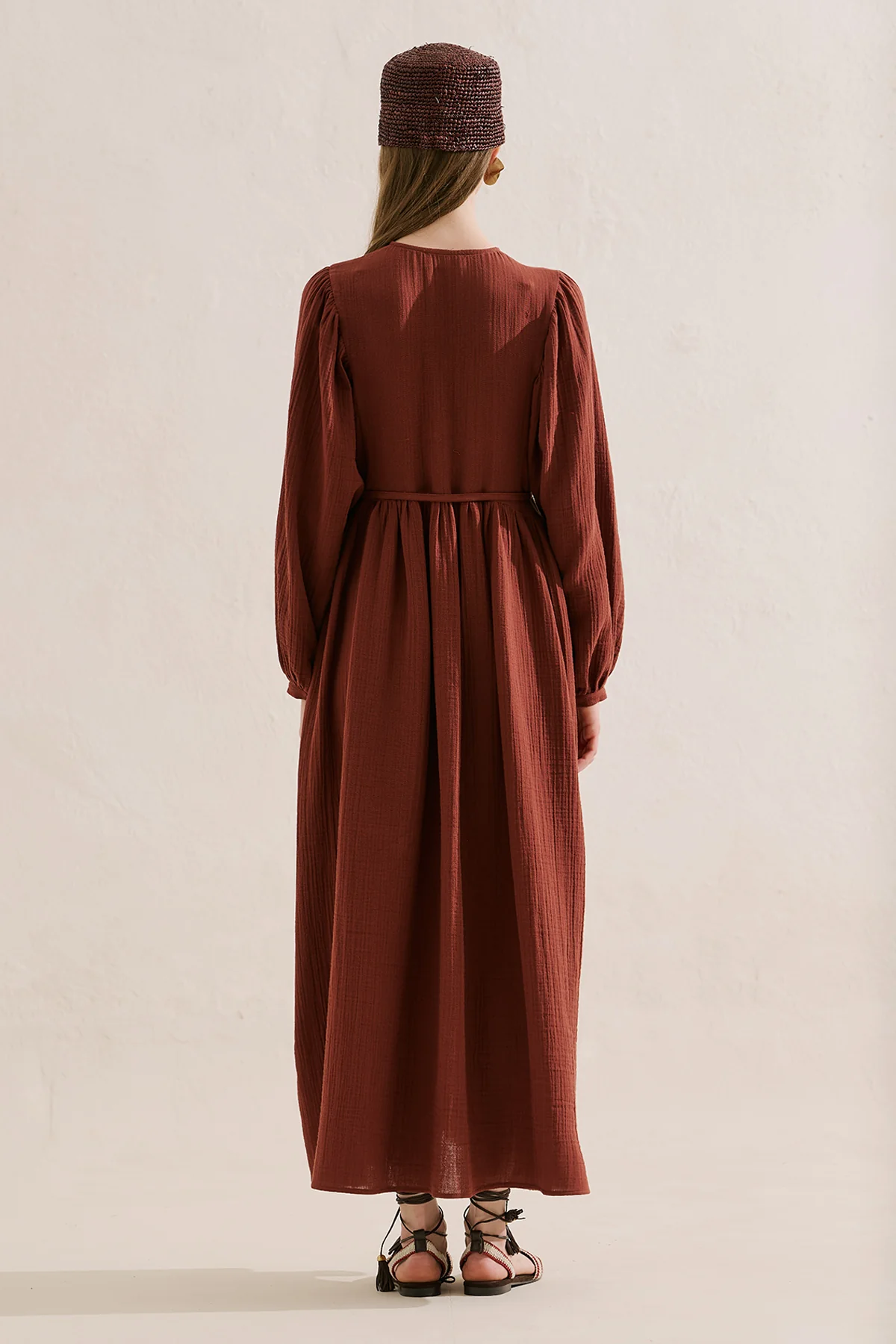 Muslin Voluminous Maxi Dress Tile - Image 7