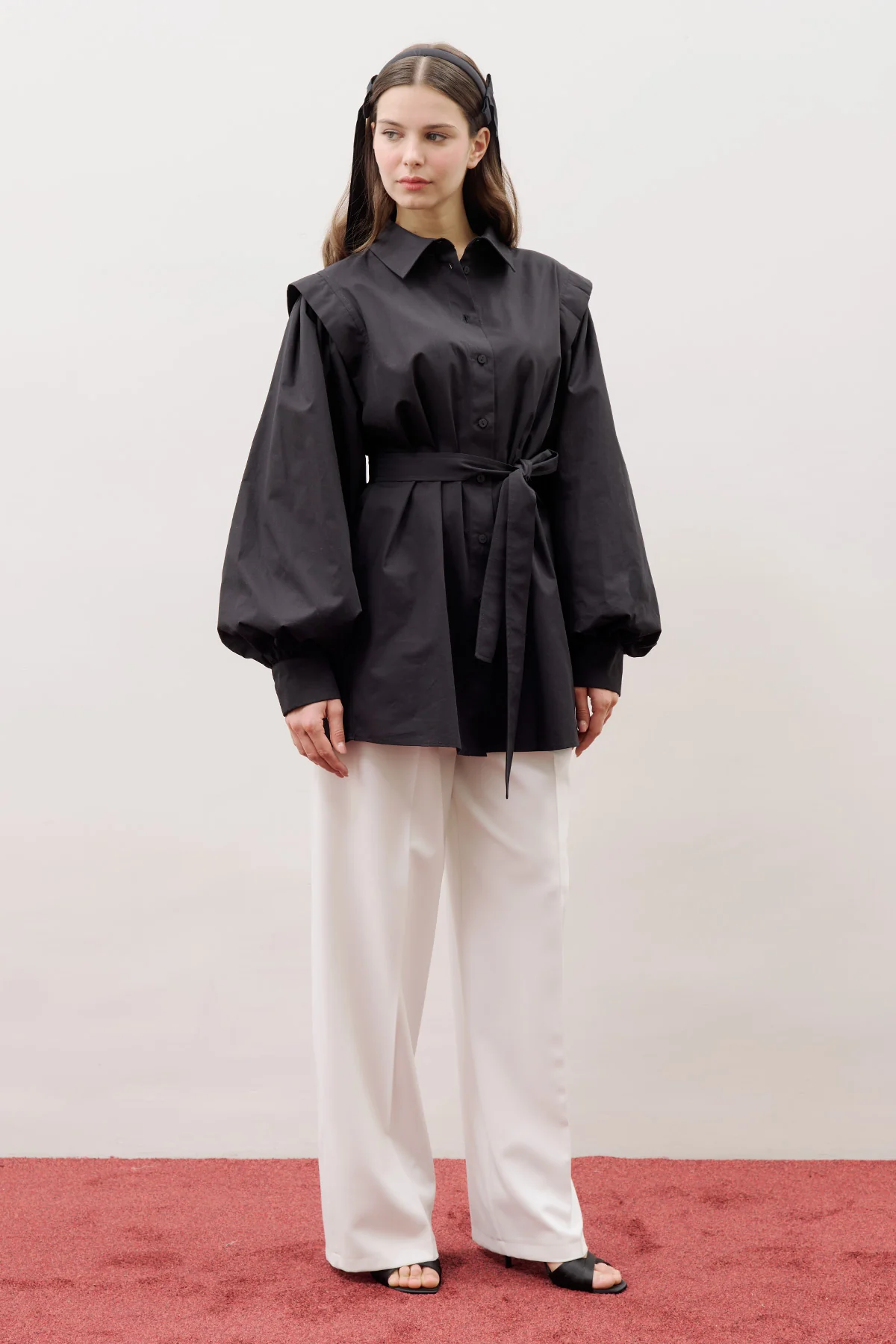 Nora Statement Shirt Black - Image 11